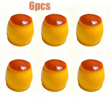 (6pcs) Caramel Pudding Fidget Toy Stress Relief Sound Squeeze Fidget Toy Realistic Dessert Anxiety Relief Vent Toy For Kids Adults Gift