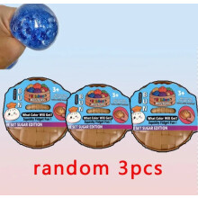 (random 3pcs) Hot Steamed Bun Squeezing Toy with Bamboo Steamer, Soft Stress Relieving Toy, Pinching Music, Creative Birthday Gift