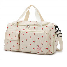(Beige) Corduroy Travel Tote Bag Large Capacity Carry On Travel Bag With Shoe Compartment Sports Fitness Bags For Women Duffle Bags