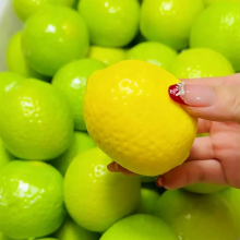 (2pcs) 2026 New Handmade Crispy lemon Stress Ball Squeeze Toy, Color-Changing Mango Squishy Fidget Ball, ASMR Sensory Stress Relief Toy