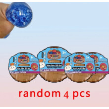 (random 4pcs) Hot Steamed Bun Squeezing Toy with Bamboo Steamer, Soft Stress Relieving Toy, Pinching Music, Creative Birthday Gift
