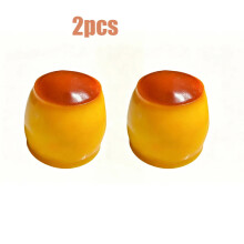 (2pcs) Caramel Pudding Fidget Toy Stress Relief Sound Squeeze Fidget Toy Realistic Dessert Anxiety Relief Vent Toy For Kids Adults Gift