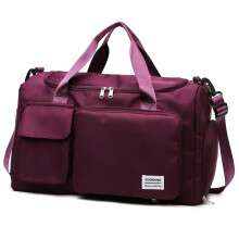 (burgundy) UNIXINU Carry On Travel Bag Large Capacity Weekender Overnight Duffle Bags with Shoe Compartment Sports Fitness Bags for Women