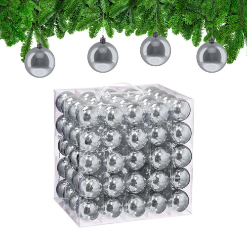Set van 100 glanzende kerstballen 1