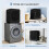 Homcom HOMCOM Portable 4kg Front Load Laundry Dryer with 2 Power Modes, Black 5