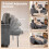 Homcom HOMCOM 2 Seater Sofa Bed, 3-in-1 Corduroy Pull Out Sleeper Sofa, Dark Grey 5