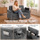 Homcom HOMCOM 2 Seater Sofa Bed, 3-in-1 Corduroy Pull Out Sleeper Sofa, Dark Grey 8