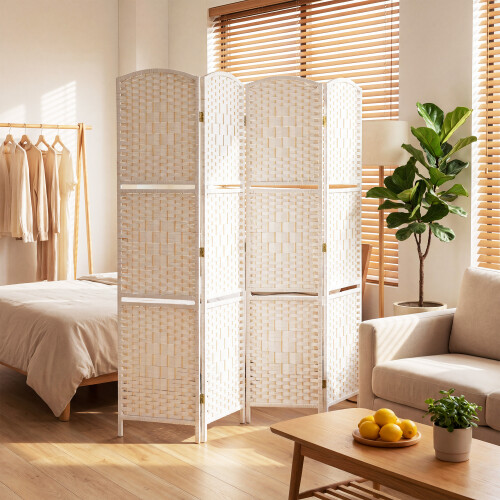 Homcom (White) HOMCOM Freestanding Privacy Screen, 160 x 170cm