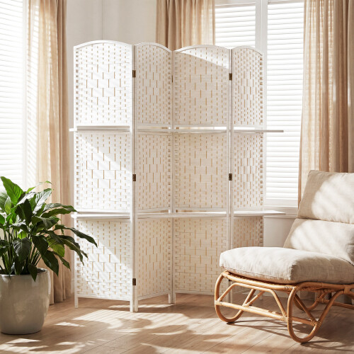 Homcom (White) HOMCOM Freestanding Privacy Screen, 160 x 170cm 1