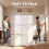 Homcom (White) HOMCOM Freestanding Privacy Screen, 160 x 170cm 4