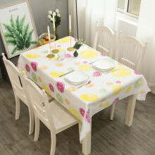 (Lemon,137x137 Tablecloth Only)Peva wasserdichte Tischdecke einfach kariert ölfest Tischdecke Home Dining Dekor