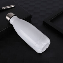 (White,500ml)Stainless Steel Outdoor Sports Camping Insulated Coke Shaped Vacuum Bottle Water