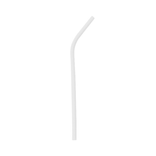 (Transparency)Reusable Silicone Drinking Bent Straws Solid Color Round Shape Brushes Cleaning