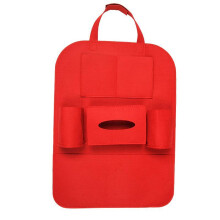 (Red)Auto Car Seat Back Organizer Holder Bag Stuff Multi Pocket Backseat Hanging Bags