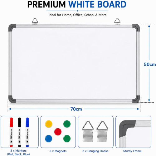 4X Magnetic Whiteboard 700x500mm Office School Board 2