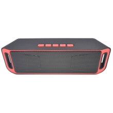 (Red)Bluetooth Speaker Fashion Simple Classic Home Outdoor Portable Wireless Car