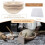 (White)Round Rattan Wicker Dough Fermentation Bread Basket Baking Home Set Tool 4