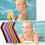 (Transparency)Reusable Silicone Drinking Bent Straws Solid Color Round Shape Brushes Cleaning 5