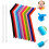 (Brush)Reusable Silicone Drinking Bent Straws Solid Color Round Shape Brushes Cleaning 2
