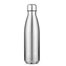 (Silver)500ml Stainless Steel Vacuum Water Bottle Flask Leak Proof Gifts Outdoor Sports