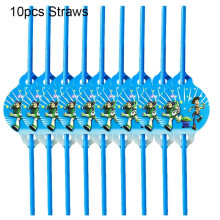 (10pcs-Straws)Toy Story tema Buzz Woody Bo Peep suprimentos para festa de aniversário pratos copos banner