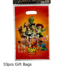 (10pcs-Gift Bags)Toy Story tema Buzz Woody Bo Peep suprimentos para festa de aniversário pratos copos banner