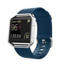 (Large,Navy)Sell Silicone Bracelet Wrist Band Strap Replace For Fitbit Blaze Smart Hot Watch