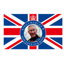 (King,L=150cm)Bandeira grande King Charles Iii celebrações britânicas cerimônia de coroação Reino Unido