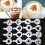 Coffee Latte Art Stencil Templates 16 Patterns Set Plastic Tools Gift Beginner 7