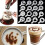 Coffee Latte Art Stencil Templates 16 Patterns Set Plastic Tools Gift Beginner 8