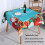 (Blue,140*100cm)Christmas Table Cloths Rectangular Printing Tablecloth Home Party Ornament Table 1