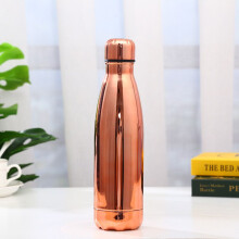 (Rose Gold)500ml Stainless Steel Vacuum Water Bottle Flask Leak Proof Gifts Outdoor Sports