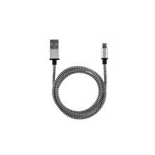 (Silver,1m)Android Micro Usb Charging Cable With Durable Nylon Braided Material For Fast Charging