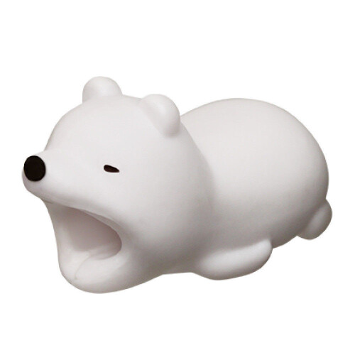 (Polar Bear)Cartoon Animal Data Cable Protective Cover Pvc Material Practical Convenient