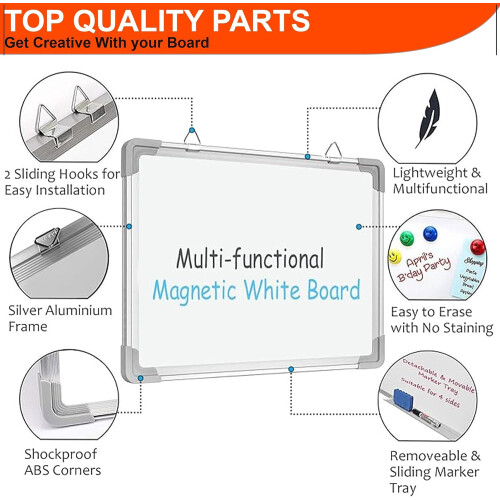4Pcs 900 x 600mm Extra Large Magnetic Whiteboard UK 2