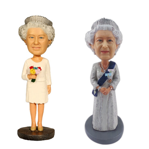 (A)The Queens 70th Platinum Jubilee Statue Bobbling Nodding Head Action Figure 1