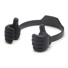 (Black)Suporte para telefone polegar para cima suporte universal design conveniente e prático