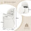Vanity Stool with Backrest, 38L Storage Ottoman 1