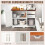 Sideboard with worktop & doors & drawers & adjustable shelves kitchen cabinet white 5