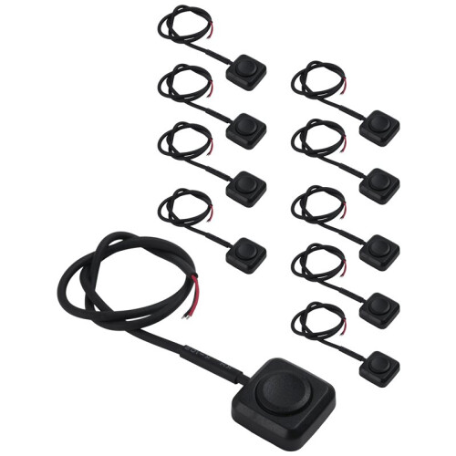 10Pcs 12V/24V  Momentary Push Button /Off , Surface Mount, Easy Installation for Electronic Experiment