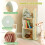Children's Rotating Bookshelf, 3-Tier, 5 Open Shelves, Green 4