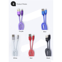 (Black,2)Schwarz Geflochtene Beleuchtung USB Ladekabel Sync Kabel iOS für
