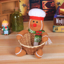 (Gingerbread,M（15*20cm）)Cesta de doces de Natal infantil caixa de doces frasco presente enfeite de Natal decoração para casa