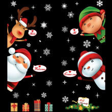 (Santa Claus-Style 1-60*90cm)Weihnachtsaufkleber Fenster Schneeflocke Deko Xmas Decals Weihnachtsmann Rentier