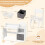 Kinderbureau en -stoelset met planken en lade, wit 1
