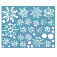 (Snowflake-Style 4-28*35cm)Weihnachtsaufkleber Fenster Schneeflocke Deko Xmas Decals Weihnachtsmann Rentier