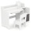 Kinderbureau en -stoelset met planken en lade, wit 2