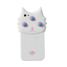 (White Cat,IPhone 6)For 5 6 6s Plus Silicone Phone Case Tears Cat Shell Prison Casual Pill