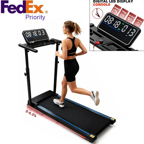 Portable Treadmill with Handle Manual Incline Walking Pad Machine Home Office