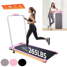 Foldable Walking Pad Treadmill With Handle Electric Running Machine Quiet Home